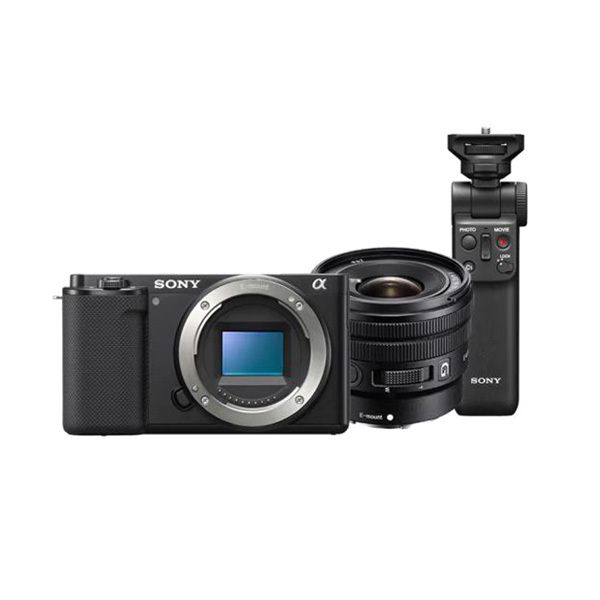 SONY/索尼 Vlog微单相机套装 ZV-E10+SELP1020G 广角镜头+多功能手柄 黑色 1套