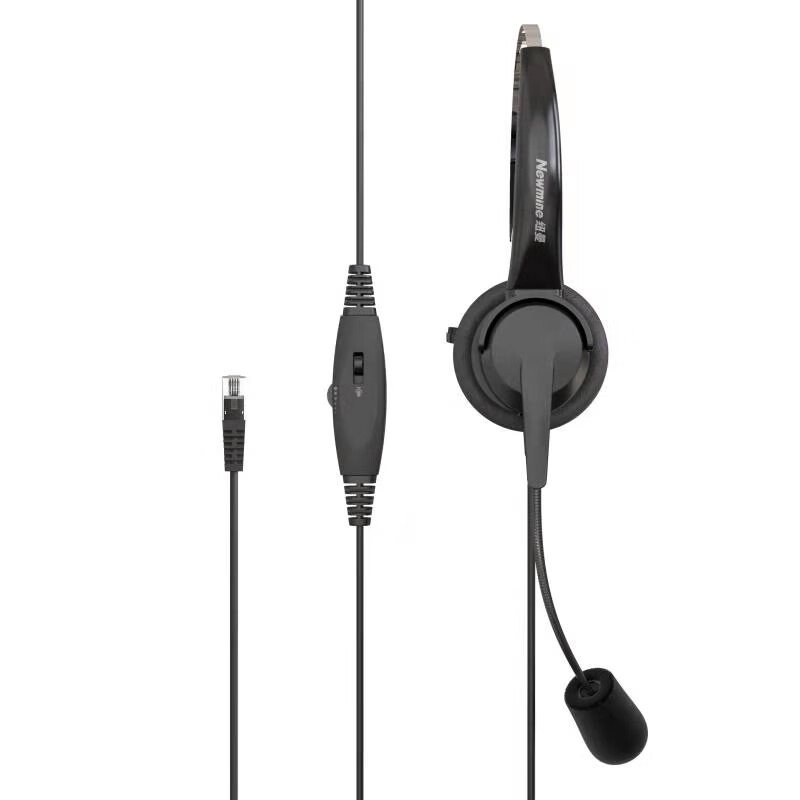 NEWMINE/纽曼 头戴式话务耳麦 NM-HW800 单耳 水晶头RJ9 1个
