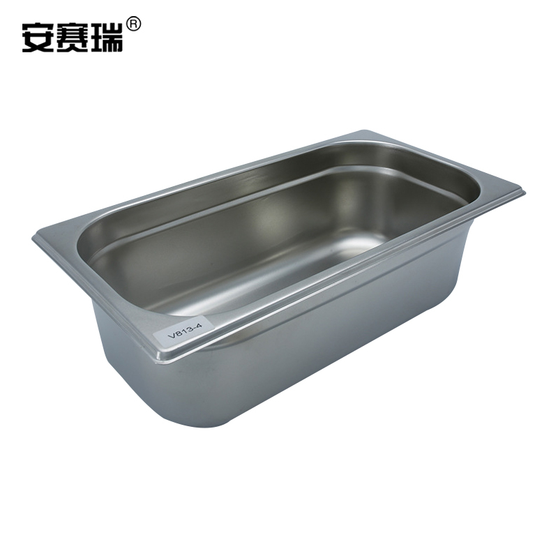 SAFEWARE/安赛瑞 不锈钢加厚份数盆 26394 32.5×26.5×20cm 厚0.8mm 1个