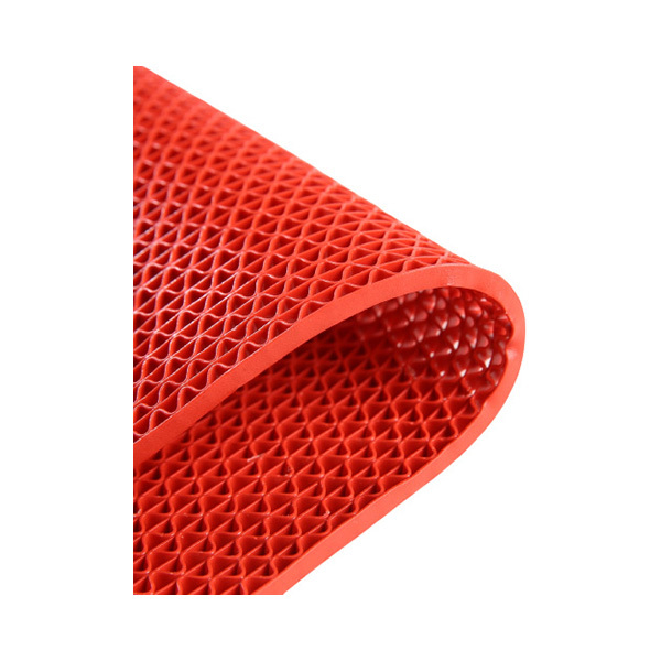 ZKH/震坤行 PVC镂空防滑地垫 DPS50R 1.2×15m 红色 厚5mm 加密加厚 1卷