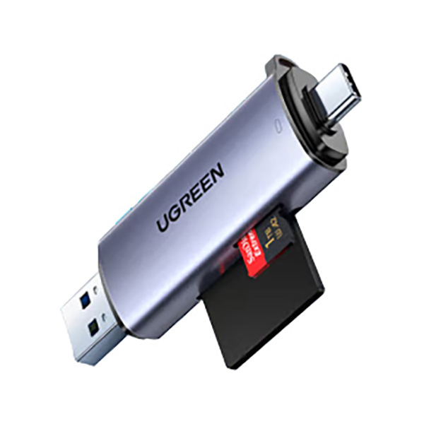 UGREEN/绿联 Type-C+USB 3.0多功能读卡器 50705 SD+TF(支持同时使用) USB3.1Gen1 传输速率5Gbps 1个