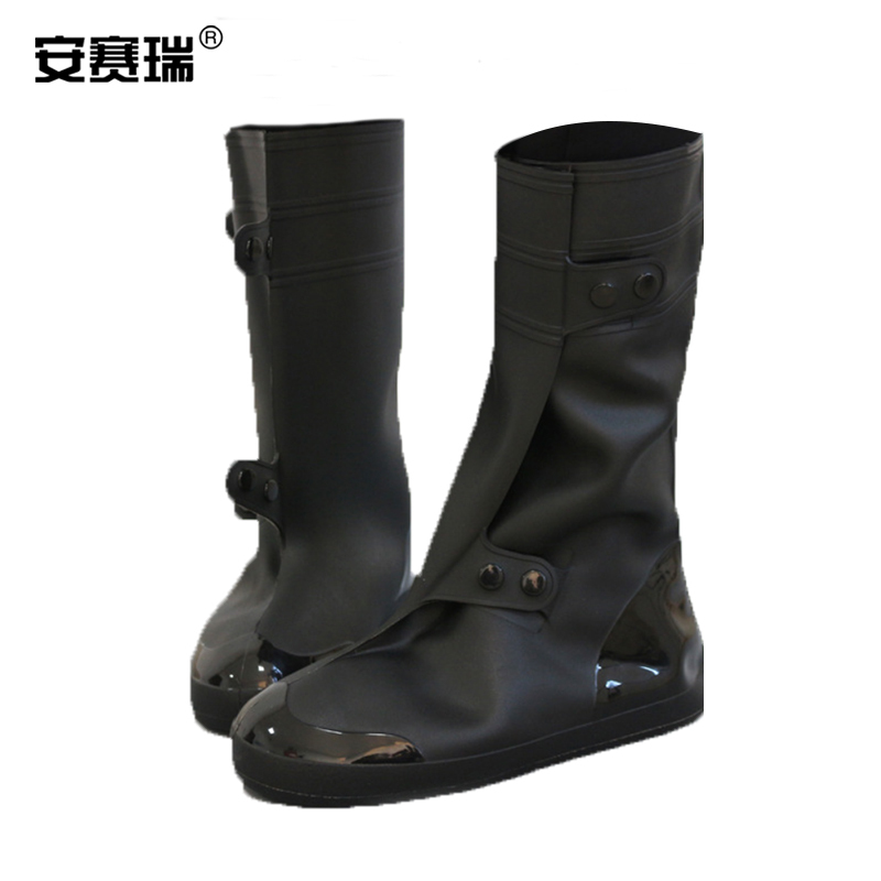 SAFEWARE/安赛瑞 高筒防雨鞋套 3G00048 42码 黑色 1双