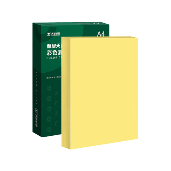 XLTZ/新绿天章 彩色复印纸 P65396 A4 浅黄色 70g 500张 1包