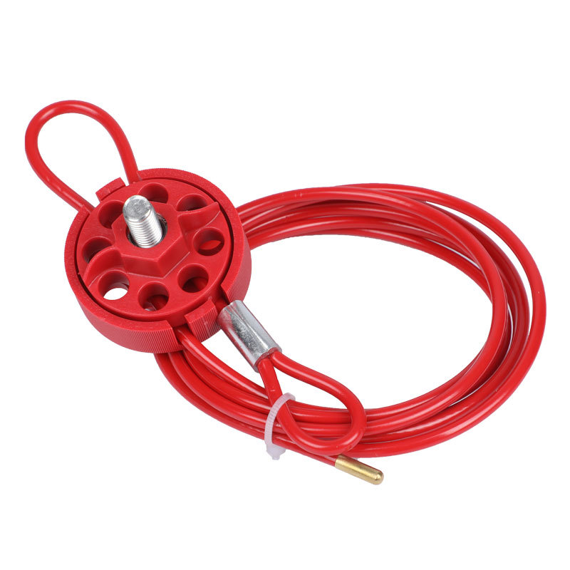 QVAND/全盾 2m轮式缆绳锁 M-L04 缆绳φ3.8mm 长2m 可实现6把锁梁φ≤7mm的安全挂锁上锁 1个