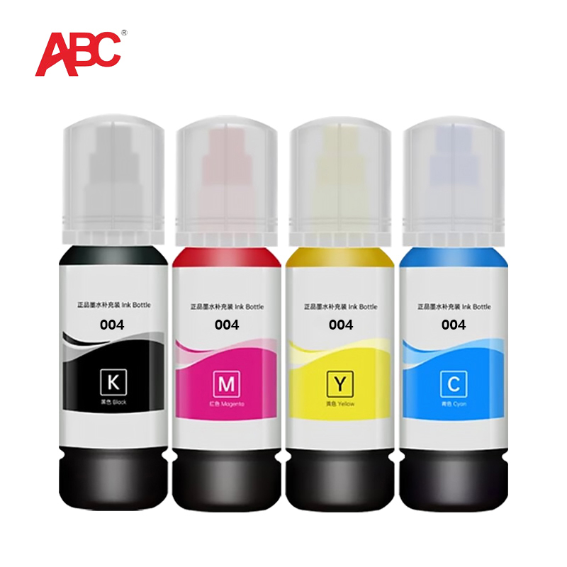 ABC 墨水 爱普生 004 四色套装 280mL 适用爱普生L3106/L3108/L3115/L3116/L3117/L3118/L3119/L3156/L3158 1套