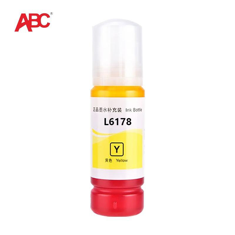 ABC 墨水 L6178 黄色 70mL 适用爱普生L4151/L4153/L4156/L4158/L4163/L4165/L4166/L4167/L4168/L4169/L6166/L6168/L6198/L6176/L6178 1支