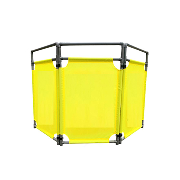 ZKH/震坤行 折叠布艺围栏 可定制图文 DFWL 黄色 单片580×980mm 牛津布+PVC管 3片 1套