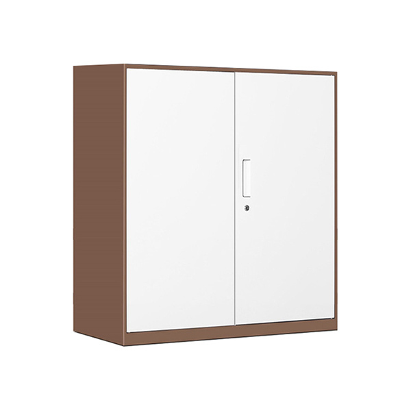 ZKH/震坤行 窄边咖白套色矮对开文件柜 MY-AWJ-11 尺寸900×400×900mm 咖色+白色 1台
