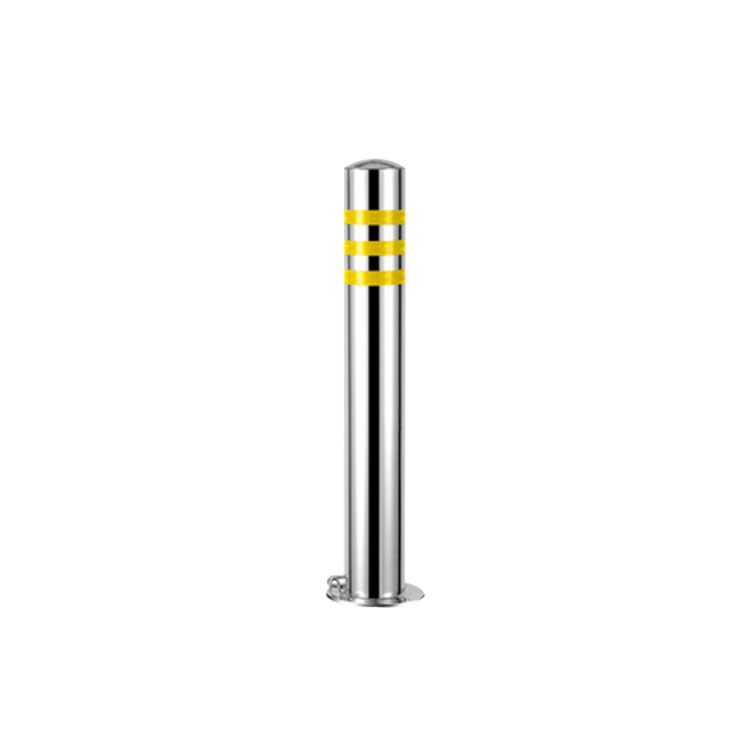 MKSO/美克赛欧 不锈钢警示柱 MKSO-FZZ-13 13×60cm 活动款 配螺丝 银色+黄色 1根