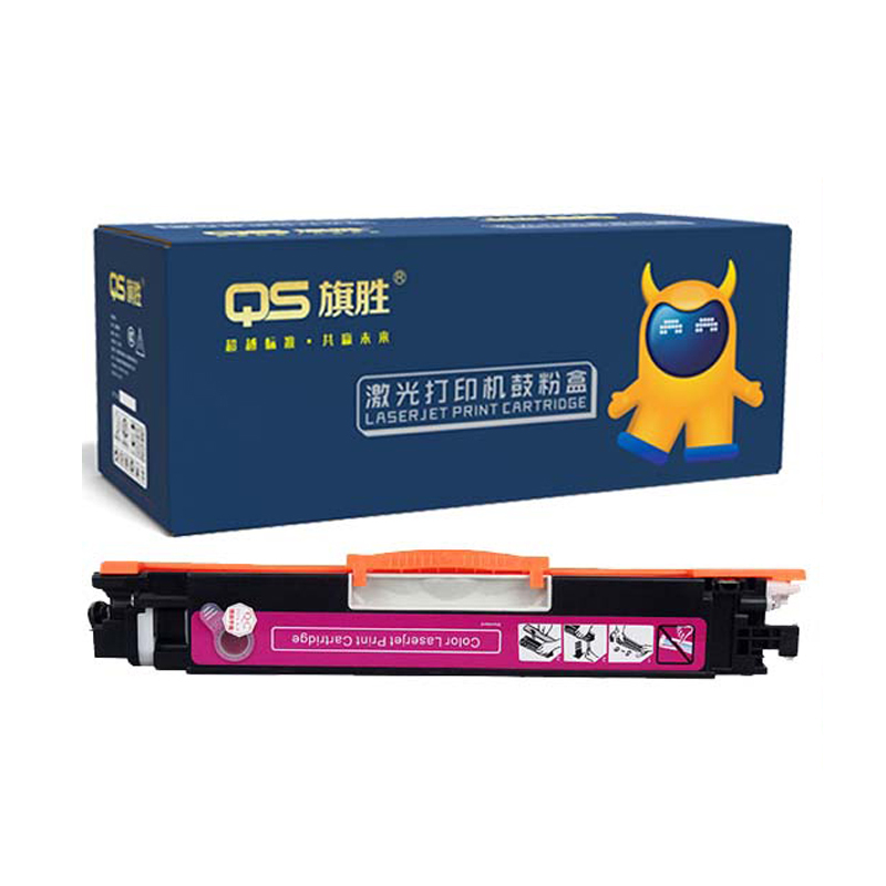 QS/旗胜 CF350A系列硒鼓 ce310a 品红色 适用惠普HP CF350A/CE310A/126A/130A/MFPM176n/M176fn/M177fw/M177/M175a/M175nw/M176n/M275nw/M275a/CP1025/CP1025nw/CP1020/LaserJet Pro100/佳能 CANON LBP7010C/7018C/CRG-329 1支