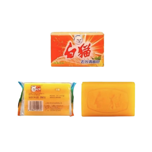 WHITE CAT/白猫 去污请香皂 6938495201616 202g 椰油精华 1块