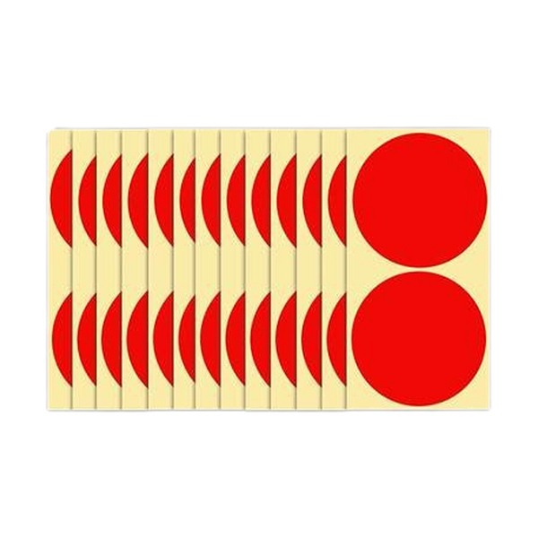 BEFON/得印 圆形不干胶贴纸 100mm 红色 2枚×15张 1包