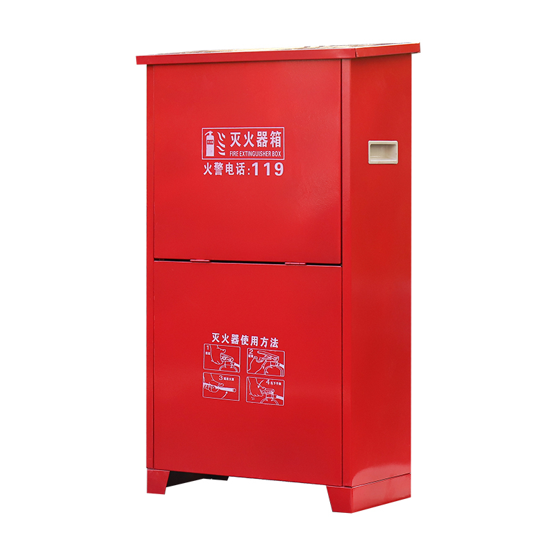 STATE AID/援邦 经济款二氧化碳灭火器箱 MHQX-JB-CO2-7×2-0.6mm 528×910×235mm 红色 厚0.6mm 可放置2个7kg灭火器 1个