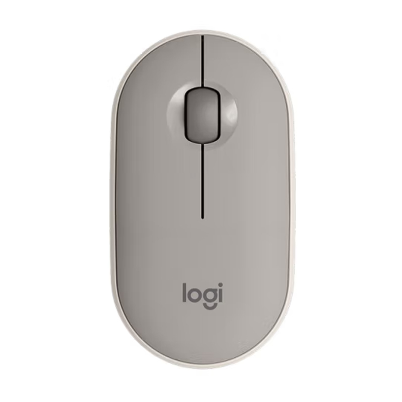 LOGITECH/罗技 鹅卵石轻薄型蓝牙无线静音鼠标 pebble烟云灰 1个