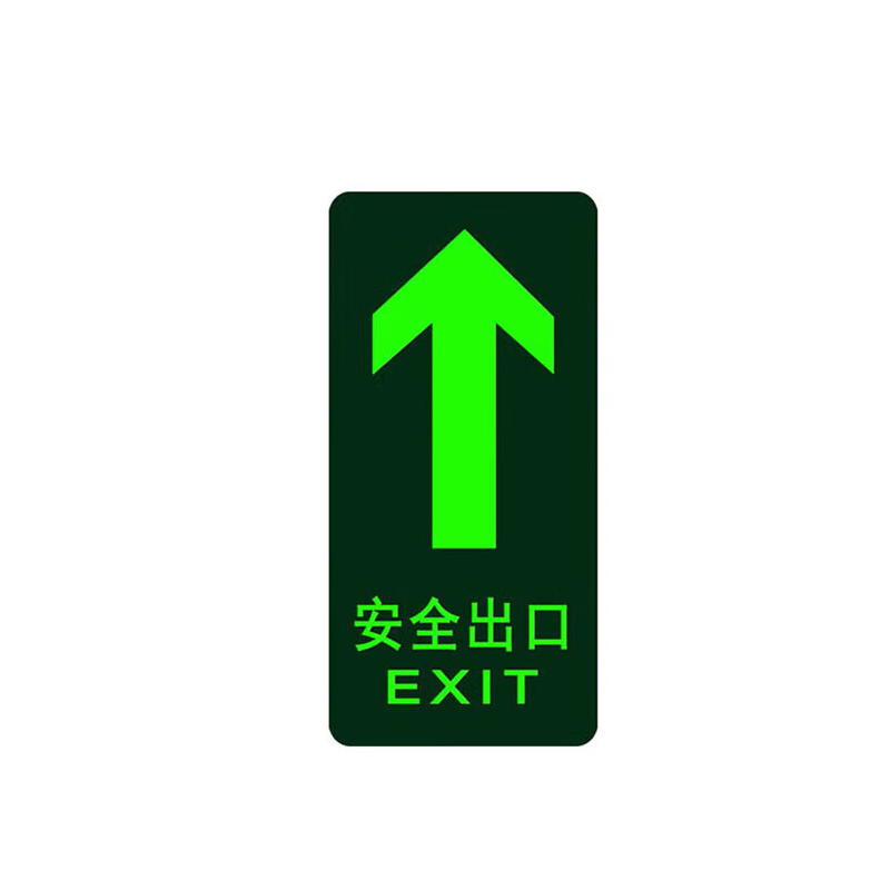 JZSB/京洲实邦 夜光PVC防滑警示地贴 地贴安全出口直行 145×295mm 1张