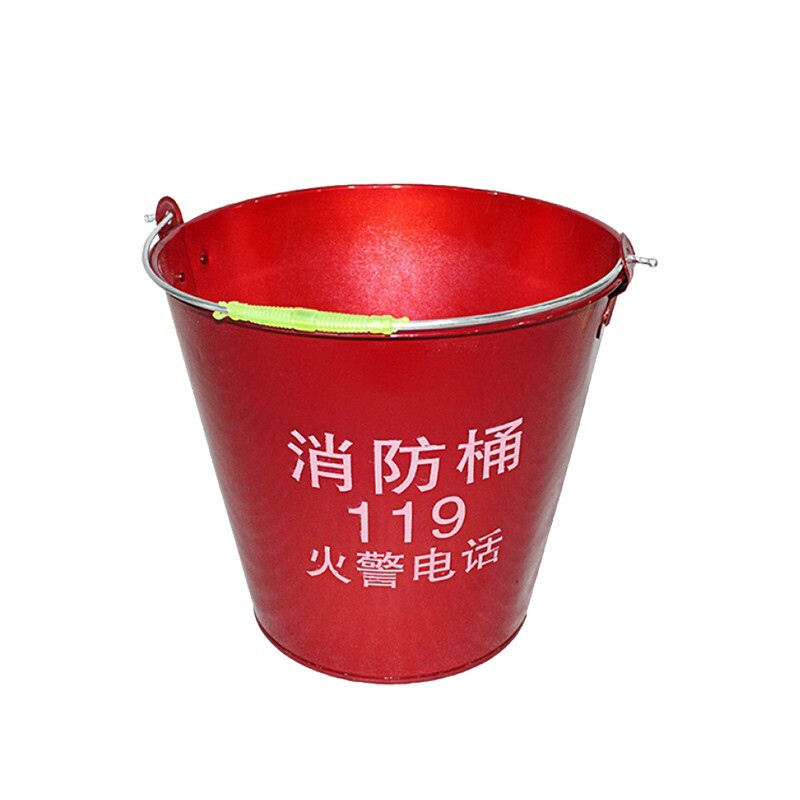 ZYE/者也 消防桶 210826-6 红色 铁质 上口径24cm 高22cm 厚0.3mm 容量8L 1个