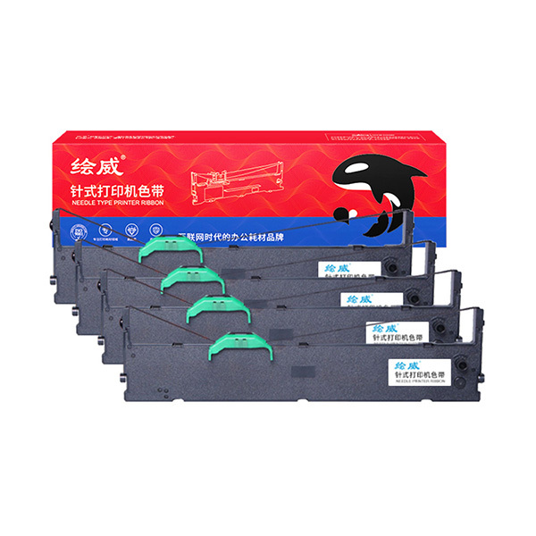 HUIWEI/绘威 色带 DPK750 黑色 4支装 适用富士通DPK750 DPK770E DPK770K DPK760 DPK750E DPK6630K DPK2780K 1组