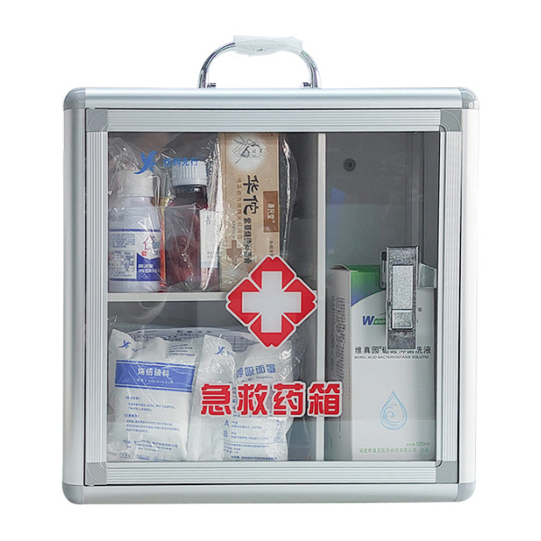 YKXX/优科先行 化学实验室急救箱 YK-L005-1 348×338×147mm 银色 配置参见详情页 1套