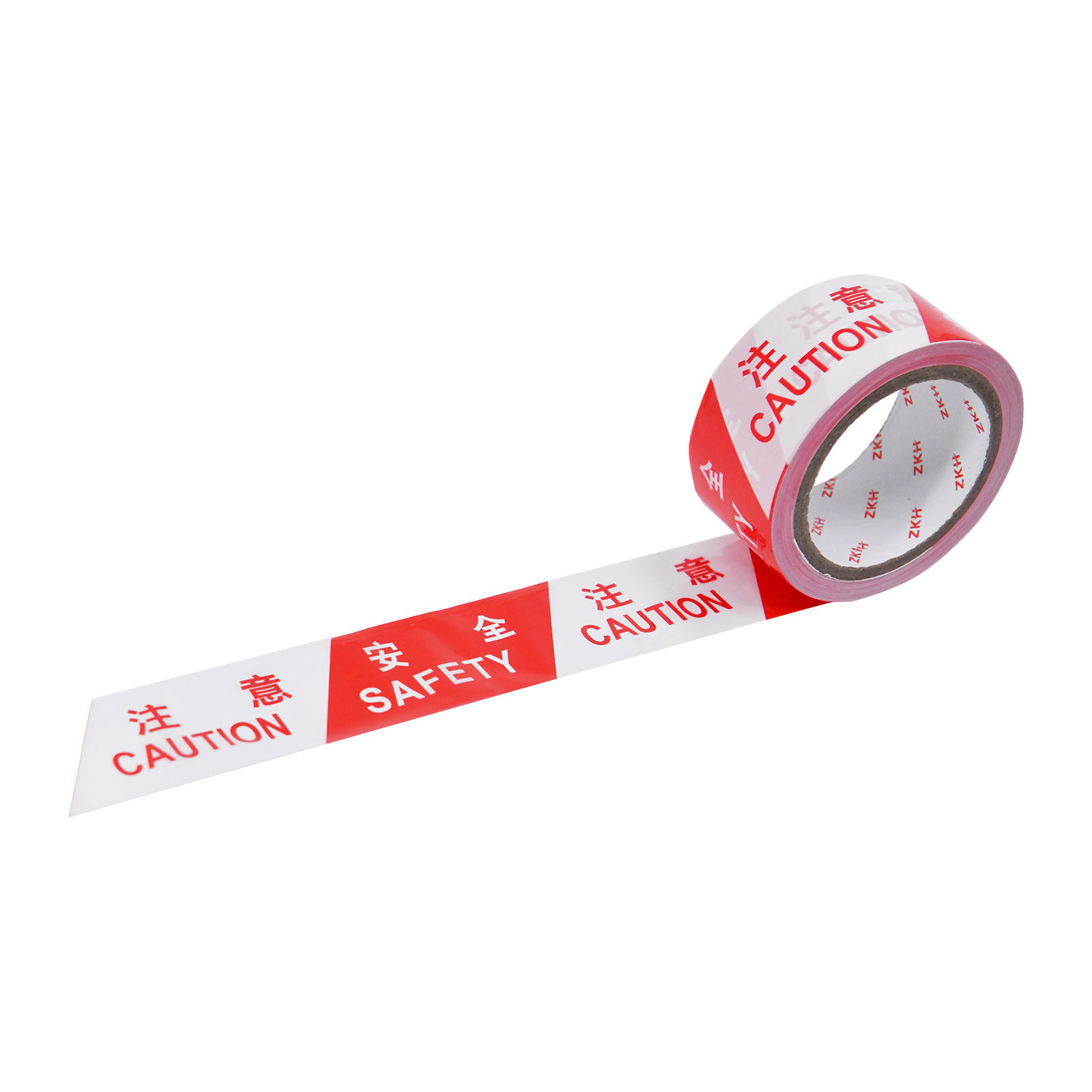 ZKH/震坤行 一次性PE警戒带 PE-50 注意安全 红白相间 50m 新料 1卷