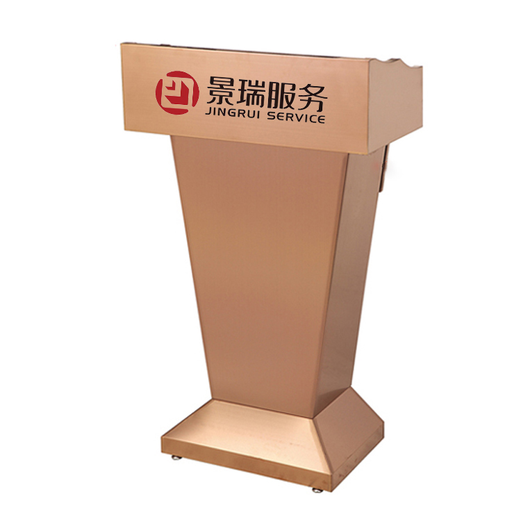 YUETONG/月桐 迎宾接待台 DYT-Y0001 700×360×1125mm 不可折叠 景瑞服务logo 1个