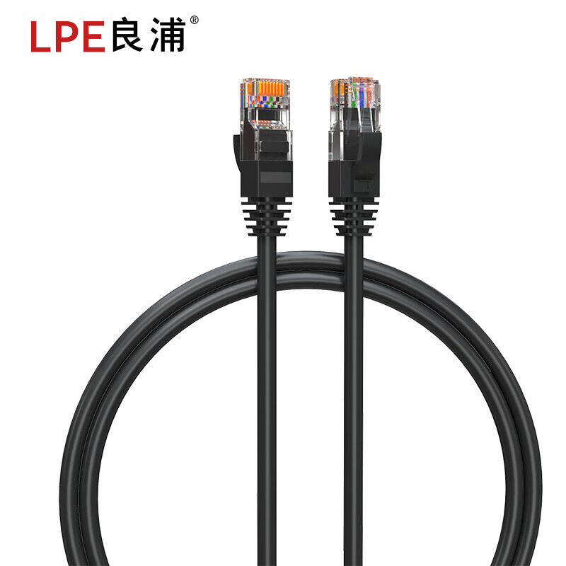 LPE/良浦 超五类非屏蔽网络跳线 NV-501-5M黑 1条