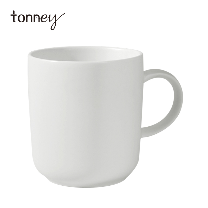 TONNEY/唐年 带手柄瓷杯 MKB018 375mL 陶瓷 12×8.8×9.5cm 内外沙白 1个