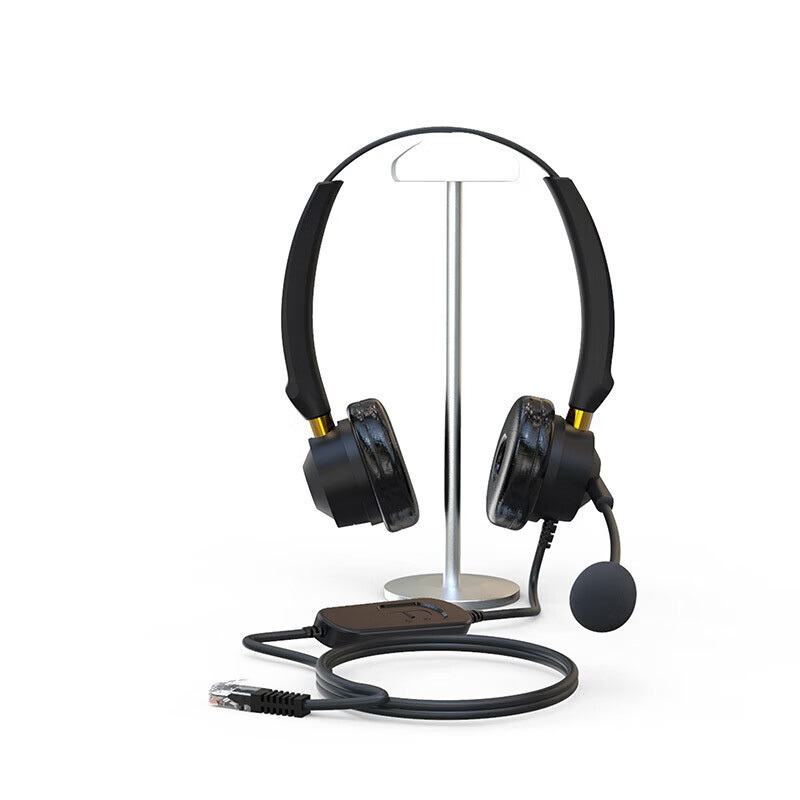NEWMINE/纽曼 优选系列头戴式话务耳机 NM-HW401DX 双耳带中控线序调节-USB接口/可调音量/静音/电话会议系统 1个