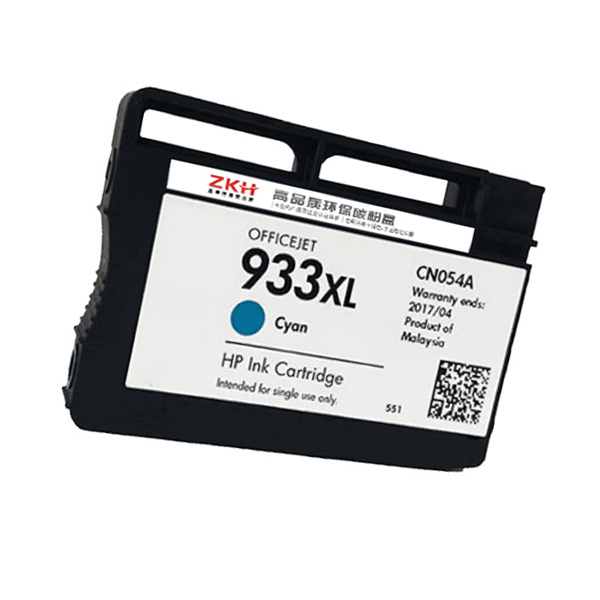 ZKH/震坤行 墨盒 ZKH-HP933XL-C 蓝色 适用HP 7110/7510/7612/7610 1个