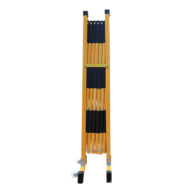 DONGCHUANG/冀东创 管式玻璃钢伸缩围栏 DC-WL-0001 1.2×2m 黄黑相间 1套