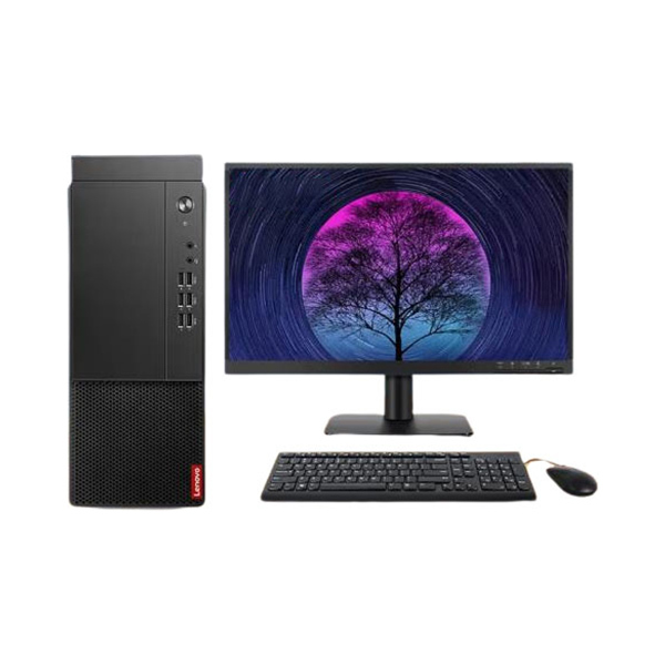 LENOVO/联想 台式电脑整机 启天M455 改配 i5-12500 (32GB) 1TB HDD+1TB SSD (GT730-2G)独显 DVDRW Win10H 含联想来酷23.8"显示器 1套