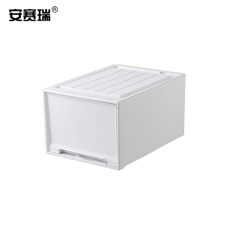 ANSAIRUI/安赛瑞 抽屉式收纳箱 2B00106 53×39×23cm 抽屉白色 1个