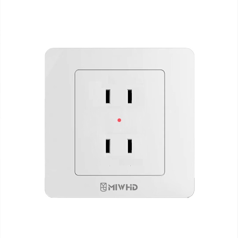 MIWHD 暗装86型四孔带灯插座10A 暗装86型 1个