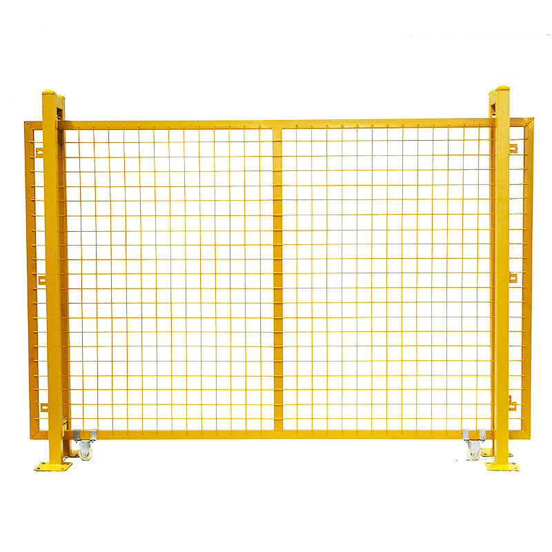 ZKH/震坤行 车间隔离网推拉门 高2m 长2.5m 带轮 立柱50×50mm 厚1.4mm 边框20×30mm×1.2mm(塑后) 丝粗3.8mm(塑后) 网孔60×60mm 含黄色网片×1+黑色立柱×1 1套