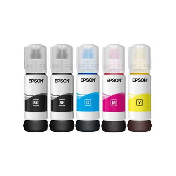 EPSON/爱普生 墨水 004系列 5支装 黑色×2+CMY×1 适用L3118/L3218/L3219/L3256/L3258 1组