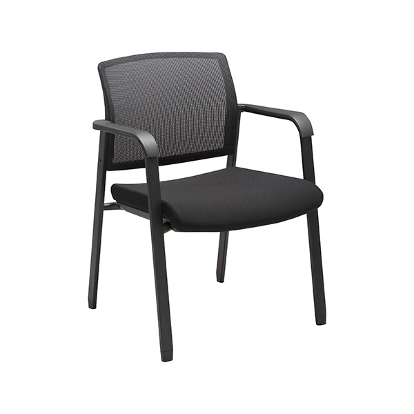 ZKH/震坤行 Z02会议培训椅 DC-BGY-FBMIRO3P 尺寸570×540×810mm 黑色 网布 固定脚不带滑轮 1把