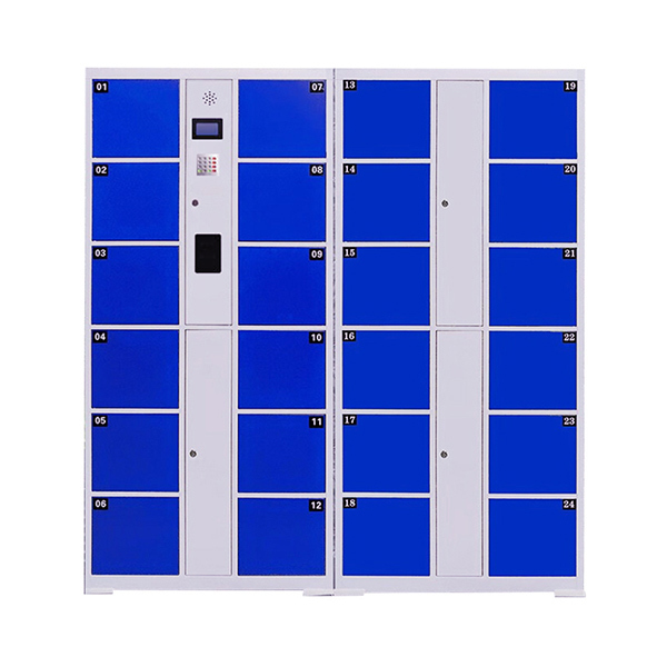 ZKH/震坤行 24门刷卡系统电子存包柜 DC-ZNCFG-24C 尺寸1700×460×1800mm 灰色+深蓝色 1台