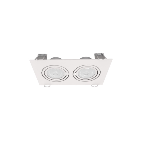 PHILIPS/飞利浦 GD100格栅射灯 双头500lm窄角24° 2*6W 4000K 开孔φ170×90mm 1个