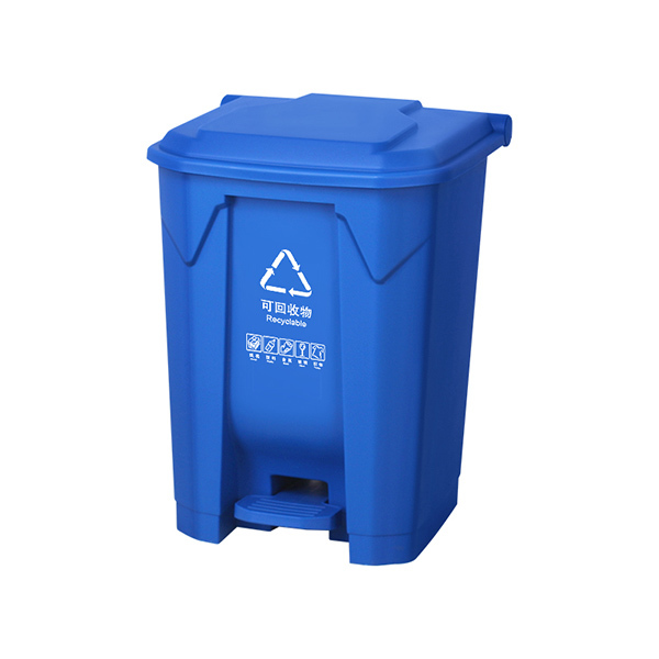 ZKH/震坤行 分类脚踏垃圾桶 ZKH-80L-U1 K系列 470×410×680mm 80L 蓝色 1个
