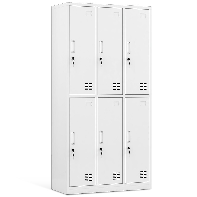 YISHUNDING/亿顺鼎 六门更衣柜升级款 加厚板材 尺寸900×420×1800mm 灰白色 1台