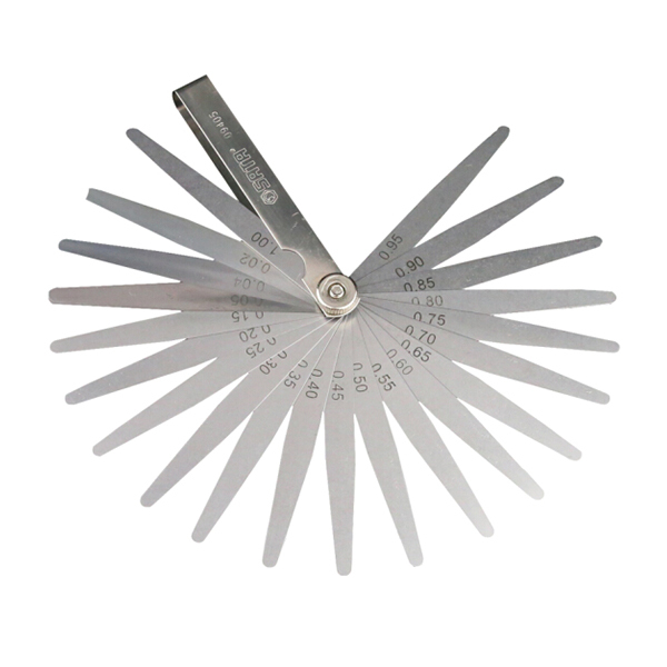 SATA/世达 公英制塞尺 SATA-09405 23片 0.02~1.00mm 尺长4"/100mm 不含第三方检测 1套