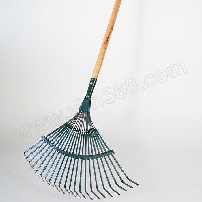 MDL/漫德莱 耙子草耙子树叶耙园林工具农用耙子农具耙子工具搂草耙铁耙子22齿 22齿草耙+木柄 1套-融创集采商城