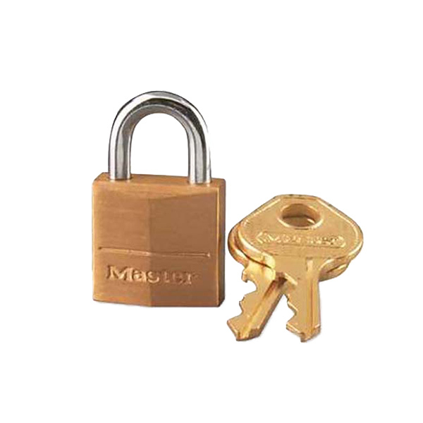 MASTERLOCK/玛斯特锁 4弹子黄铜挂锁 130MCND 不同花 1个