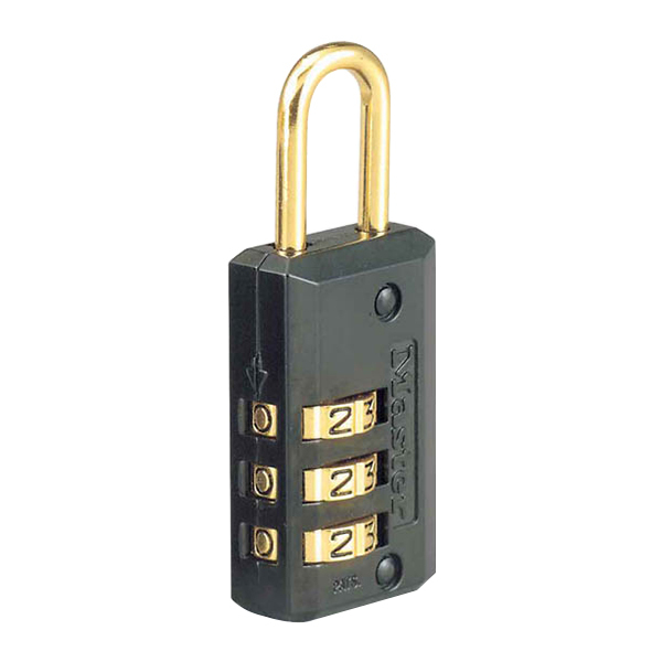 MASTERLOCK/玛斯特锁 箱包锁 647MCND 黑塑料壳 锁钩净高24mm 3位字码轮 1个