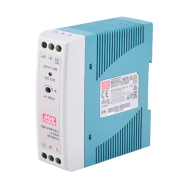 MW/明纬 MDR-20系列20W单组输出导轨型工业电源 MDR-20-24 24V 1台