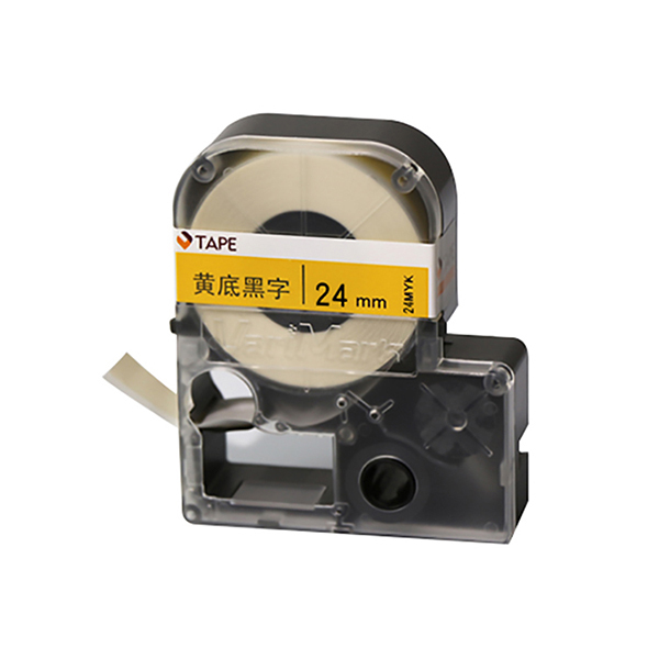 VARIMARK/威码 标准标签带(覆膜聚酯) 24MYK 黄底黑字 24mm*8.5m 1卷