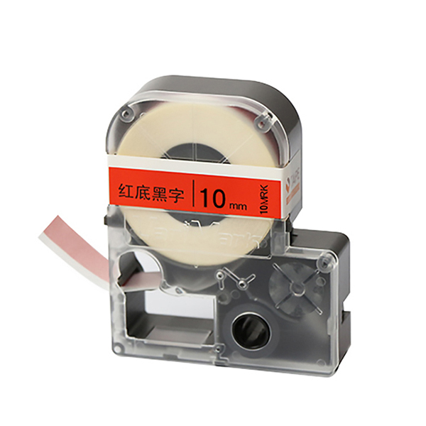 VARIMARK/威码 标准标签带(覆膜聚酯) 10MRK 红底黑字 10mm*8.5m 1卷