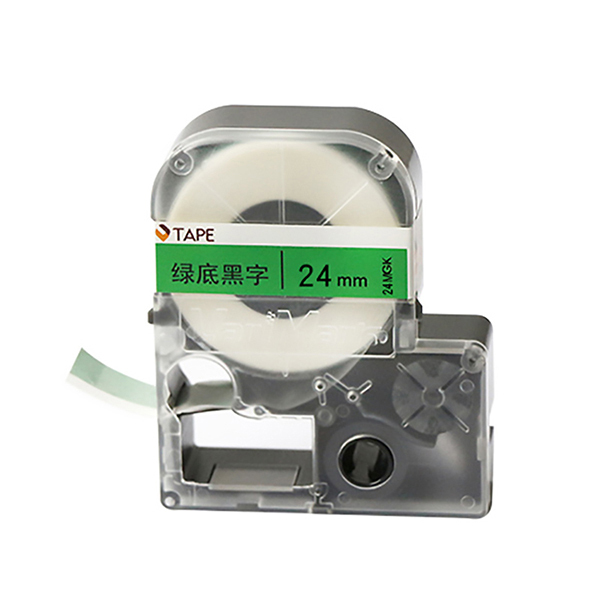 VARIMARK/威码 标准标签带(覆膜聚酯) 24MGK 绿底黑字 24mm*8.5m 1卷