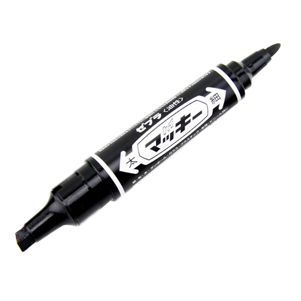 ZEBRA/斑马 大双头记号笔 MO-150-MC-BK 黑色 6mm/1mm 10支 1盒