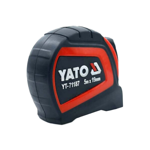 YATO/易尔拓 高档卷尺 YT-71187 5M×19mm 双面刻度 橡塑壳 尼龙亚光涂层 1把