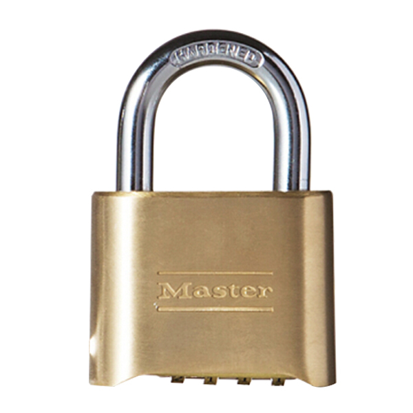 MASTERLOCK/玛斯特锁 高安全性密码挂锁 175MCND 黄铜本色 锁钩净高25mm 1把